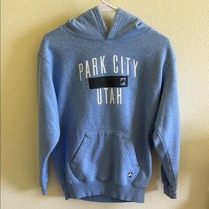 Blue Park City Utah Kids Hoodie